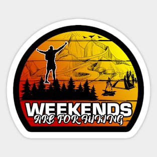 Weekends are For Hiking Sticker